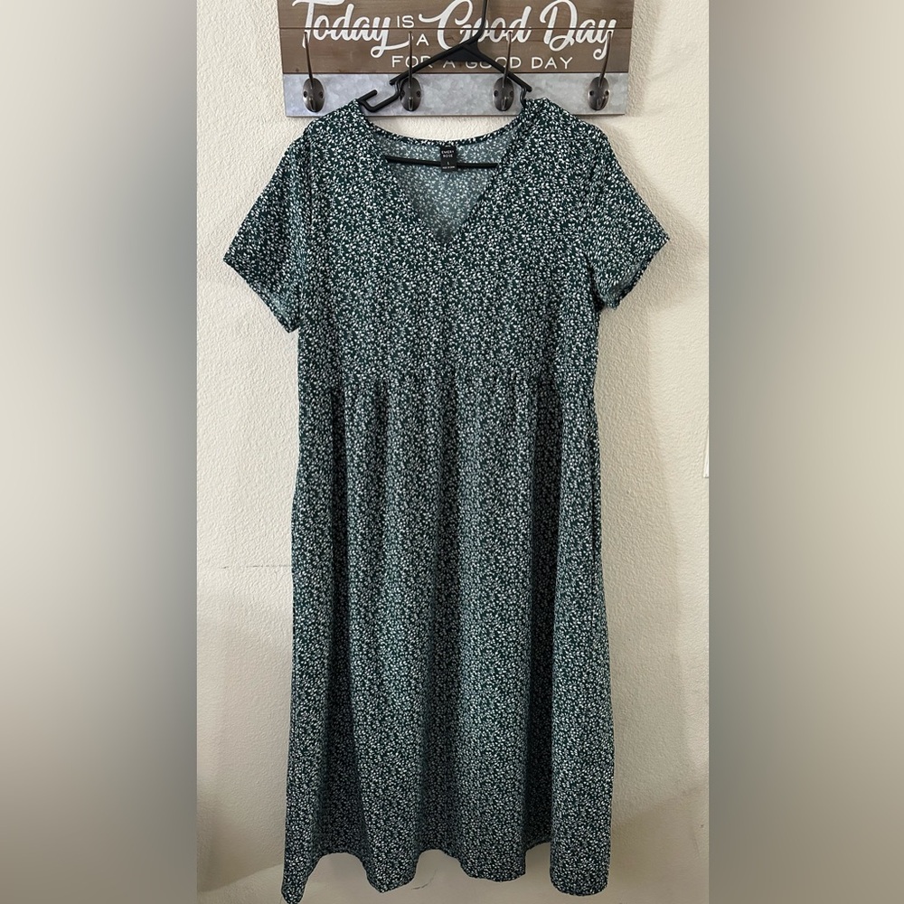 Floral Green Dress